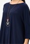 Women's Navy Blue Italian Collared Oversize Lycra Knitwear Sweater Size 40 - 48 - 4
