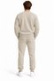 Zero Collar Winter Men's 3 Thread Sweat Suit Set (Soft Puff Fabric) Smoked Gray Brown Black Stone Color - 4