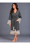 Ala Peştemal Bathrobe Unisex - 100% Cotton Karatezgah Woven