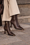 Valeria Brown Rustic Women's Casual Boots & Booties with Stainless Steel Detail on the Front, Elegant and Stylish - 6