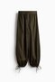 Balloon-leg poplin trousers