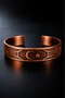Copper Bracelet with Moon and Star Motifs, Authentic Handcrafted, Adjustable Unisex Design - 2