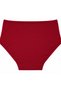 Burgundy High Waist Lace Sided Cotton Plus Size Women's Panties - 2