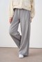 Women's Side Stripe Detail, Elastic Waist and Waistband Camisole Trousers Gray - 5
