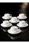 6-Piece Turkish Coffee Cup Set – Gold Porcelain Set, Stylish Dowry & Guest Presentation Set - 2
