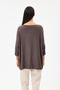 Women's Brown Italian Collared Oversize Lycra Knitwear Sweater 40 - 48 Size - 5