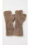 Mink Plush Soft Textured Ribbed Knitted Half-Finger Cut Detailed Standard Form Gloves
