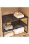 2Pcs Stackable Closet Tension Shelf for Wardrobe, Rod Extendable Adjustable Storage Rack Separator C