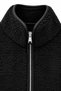 4984 Women's Zippered Front Pocket Stand Collar Fleece Sweatshirt Black - 2