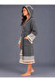 Ala Peştemal Bathrobe Unisex - 100% Cotton Karatezgah Woven - 3