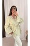 Ruffle Detailed Kimono - Hpm - Mold Green