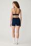 Wellsy Women's Seamless Soft Breathable Flexible Navy Blue Top and Bottom Set - 6