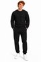 Zero Collar Winter Men's 3 Thread Sweat Suit Set (Soft Puff Fabric) Smoked Gray Brown Black Stone Color