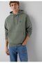 Logo Embroidered Hooded Khaki Sweatshirt 065809-80692