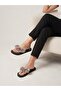 Mia Floral Non-Painful Black Beach Slippers Flip Flops Beach after Party Slippers - 4