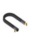 كابل USB C قصير، كابل USB C إلى USB C قصير بقوة 240 واط، كابل USB C بطول 5 بوصات وسرعة نقل 40 جيجابت في الثانية، كابل USB C بزاوية 90 درجة