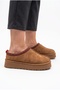 Trends Women's Home and Outdoor Daily Use Closed-Front Slippers with Plush Inner and Warm Fur