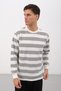 Erkek Şeritli Bisiklet Yaka Basic 2'li Örme Basic Sweatshirt - 5