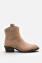 Noen Mink Suede Women's Short Heel Boots with Back Zipper A012-K180 - 2