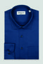 Bb Club Lima Satin %100 Cotton Regular Fit Indigo Classic Collar Men's Plain Shirt - 2