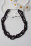 Certified Garnet, Garnet, Ruby, Quartz Natural Stone Necklace (3 Rows)