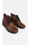 Genuine Leather Heelless Lace-Up Zippered Women's Boots - 4