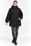 Comfortable and Warm Performance Plus Size Quilted Coat Black