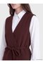 Two Mt Shop Quality Lcw Modest Burgundy Polyviscon Plain Women's Classic Vest - 3