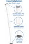 Adjustable Tension Rod, No-Drill Twist & Lock, White - 3