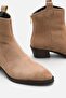 Noen Mink Suede Women's Short Heel Boots with Back Zipper A012-K180 - 3