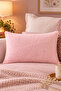 Plush (Rabbit) Rabbit Rectangular Throw Pillow Cover Pink 30X50 cm - 4