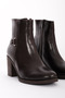 Snapd Women's Buckle Detailed Side Zipper Heeled Boots B4758 - 3