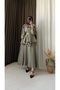 Cape and Layered Skirt Set - 1407 - Green
