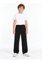 31510-26 Boy's 2-Thread Sweatpants, Elastic Waist and Lace-Up, Wide Legs with Zipper Pockets 9-12 Age