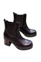 Thick-Heeled, Two-Strap, Elasticated, Half-Length Women's Daily Chelse Boots - 6