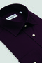 Bb Club Lima Poplin Stretch Cotton Blend Regular Fit Purple Classic Collar Men's Plain Shirt