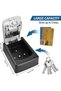Key Lock Box Wall Mounted, Portable Combination Key Storage Box for Keys, Resettable Code Safe Secur - 2