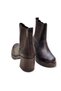 Thick-Heeled, Two-Strap, Elasticated, Half-Length Women's Daily Chelse Boots - 4