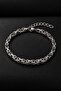 Men's Steel Bracelet Thin King Model 5 mm Steel Bracelet with Extension - 3
