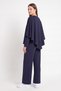 Asymmetrical Cape Suit 202715 - Dark Blue - 3