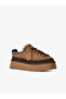 Women's Suede Outer Surface with Wool Inside, Ankle Embroidery Patterned Platform Eva Sole Tan Boots & Booties - 3