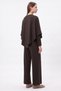 Asymmetrical Cape Suit 202715 - Brown - 3
