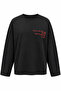 2262 Women's Girls Wanna Have Fun Printed Oversize Sweatshirt Black - 2