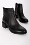 Lilac Women's Genuine Leather Stitched Detailed Zippered Heeled Boots B4762 - 5