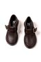Brown Leather Buckle and Elastic Women's Casual Shoes - 3