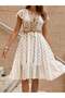 Rochie midi, alb - 3