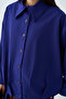 Women's Shirt Collar Button Detail Jacket Suit Saks Blue - 6