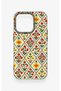 iPhone 14 Pro Compatible Tile Tulip Patterned Silicone Case - 2