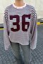 Cycling Collar Stripe and Print Detail Sweat - 4
