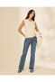 Women Ivory Knitted Polo Collar Sleeveless Vest - 2
